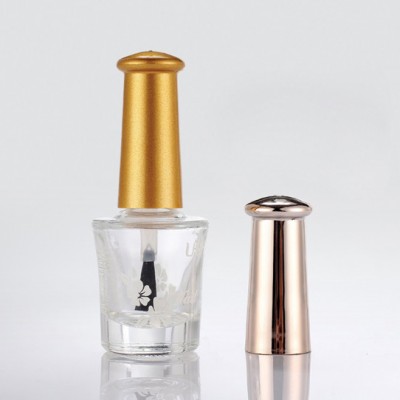 wholesale screen printing 9ml clear mini nail polish bottle glass empty with brush cap