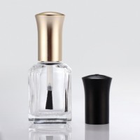 hot sale 12ml clear glass cosmetic make up packaging empty nail polish bottle with brush