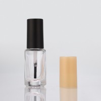 wholesale refillable 5ml empty transparent cosmetic gel nail polish bottle with brush