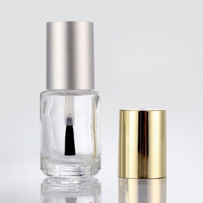 wholesale cosmetic packaging 8ml empty transparent glass nail polish bottle with cap