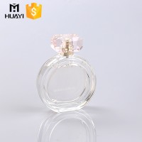 most popular 100ml round empty perfume glass bottles with pink surlyn cap