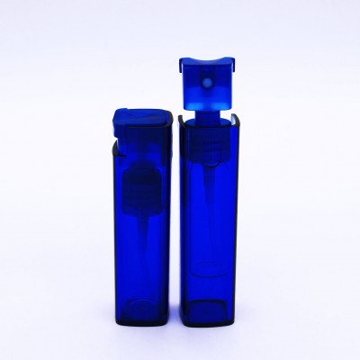 high quality portable blue cosmetic perfume container 10ml empty glass atomizer bottles