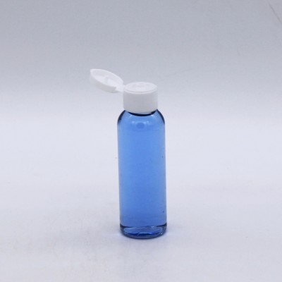 RTS household refillable empty clear cosmetic sanitizer cylinder plastic pet bottles 60ml