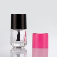 hot selling empty clear glass cosmetic make up gel nail polish bottle 5ml with brush