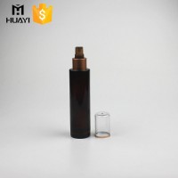 most popular 80ml /100ml amber round  lotion glass bottle