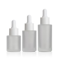 Low moq frosted Glass essential oil Cosmetic Serum Dropper Bottle 20ml 30ML 50ml