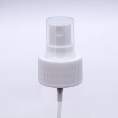 cosmetic bottle use leakproof 28mm plastic white fine mist sprayer pump with cap